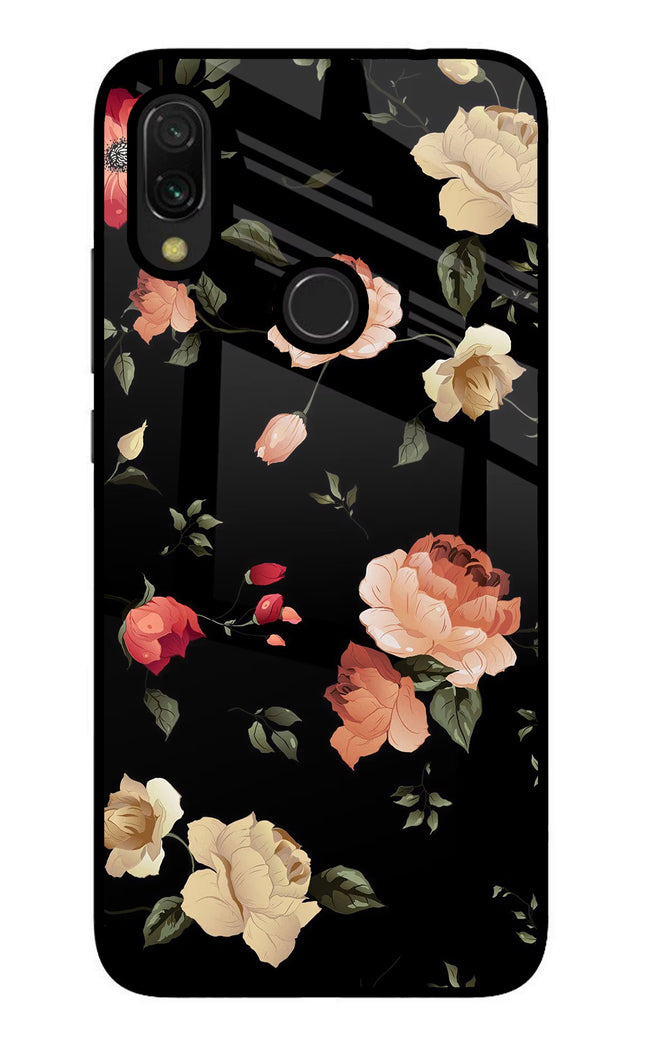 Flowers Redmi Y3 Glass Case Back Cover by Casekaro
