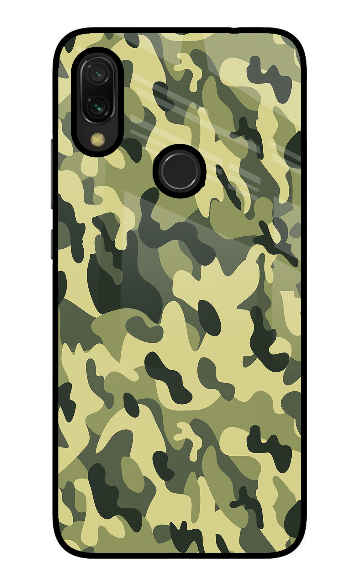 Camouflage Redmi Y3 Glass Case