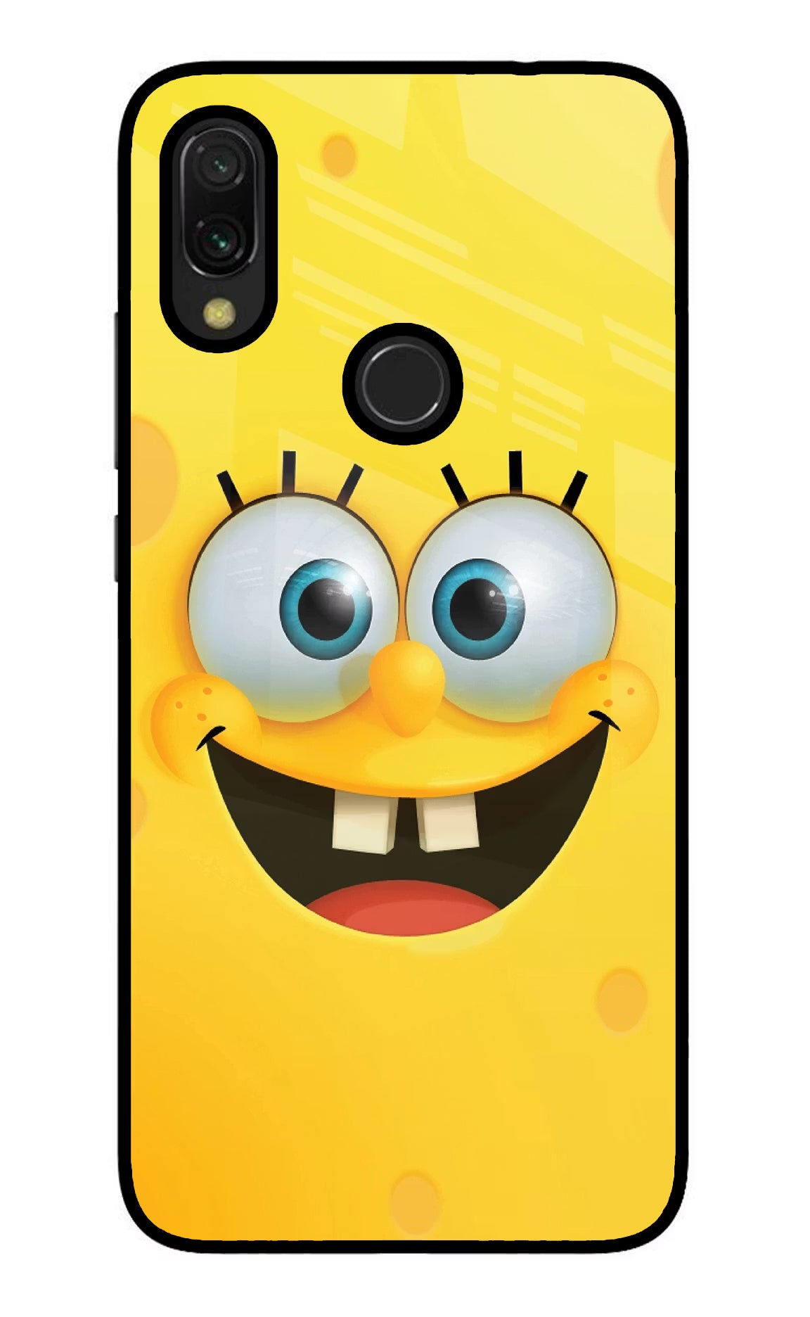 Sponge 1 Redmi Y3 Glass Case Back Cover by Casekaro