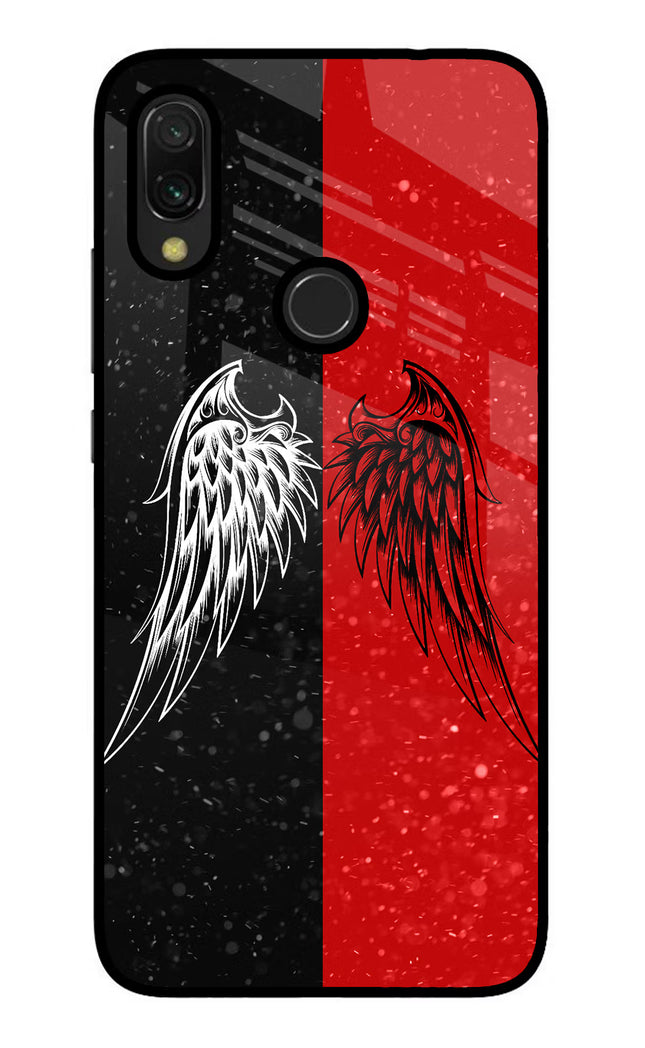 Wings Redmi Y3 Glass Case Back Cover by Casekaro