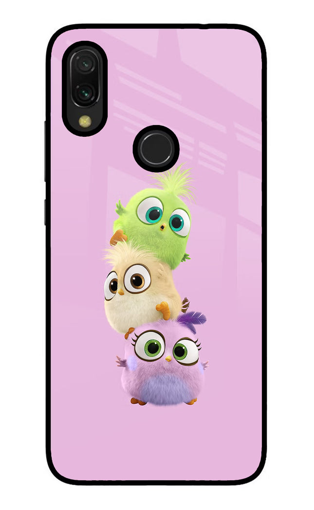 Cute Little Birds Redmi Y3 Glass Case Back Cover by Casekaro