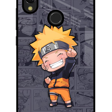 Chota Naruto Redmi Y3 Glass Case Back Cover by Casekaro
