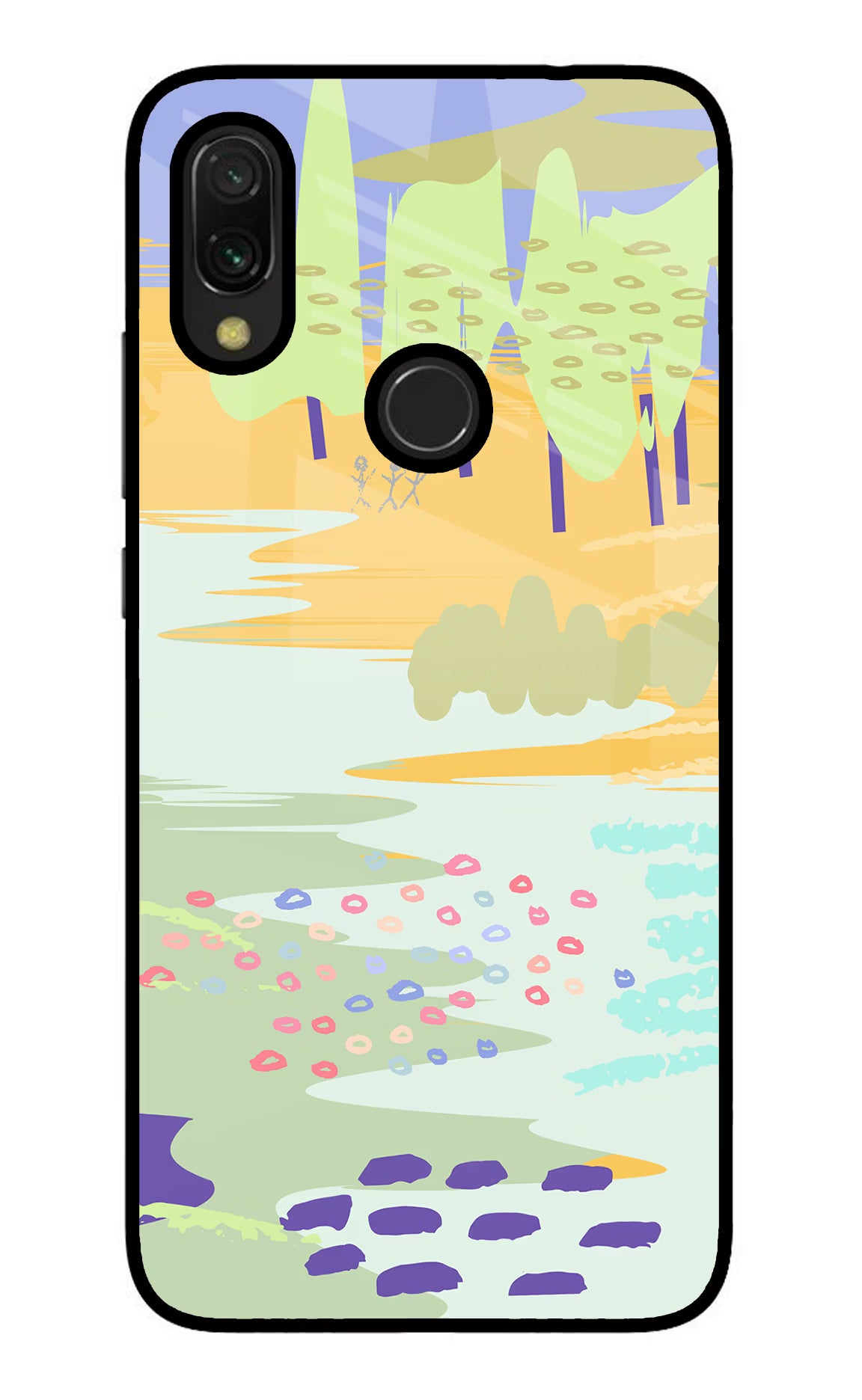 Scenery Redmi Y3 Glass Case Back Cover by Casekaro