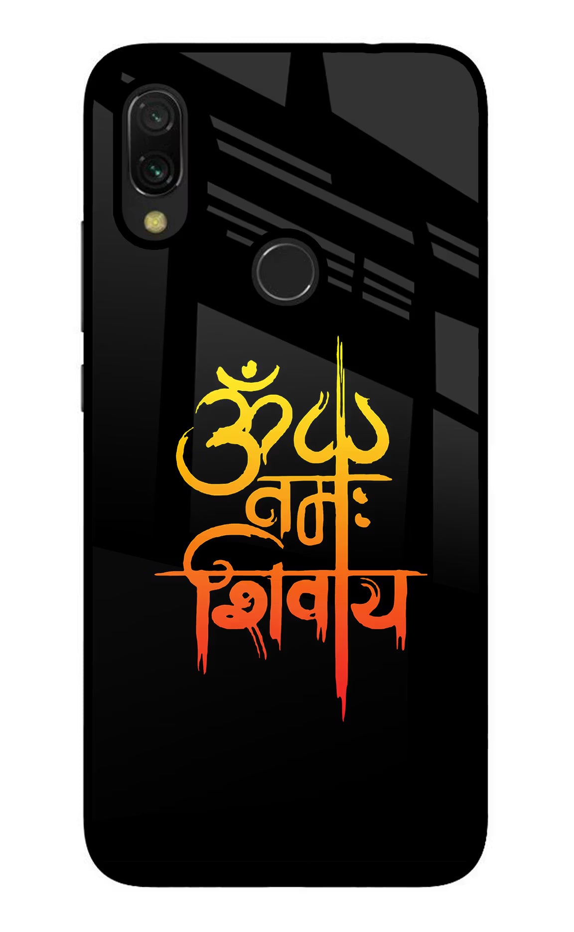 Om Namah Shivay Redmi Y3 Glass Case Back Cover by Casekaro