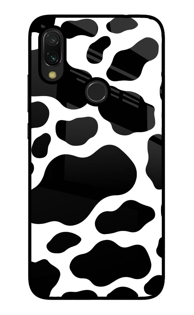 Cow Spots Redmi Y3 Glass Case Back Cover by Casekaro