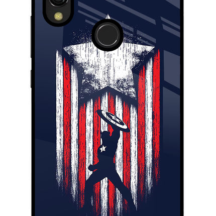 Captain America Marvel Art Redmi Y3 Glass Case Back Cover by Casekaro