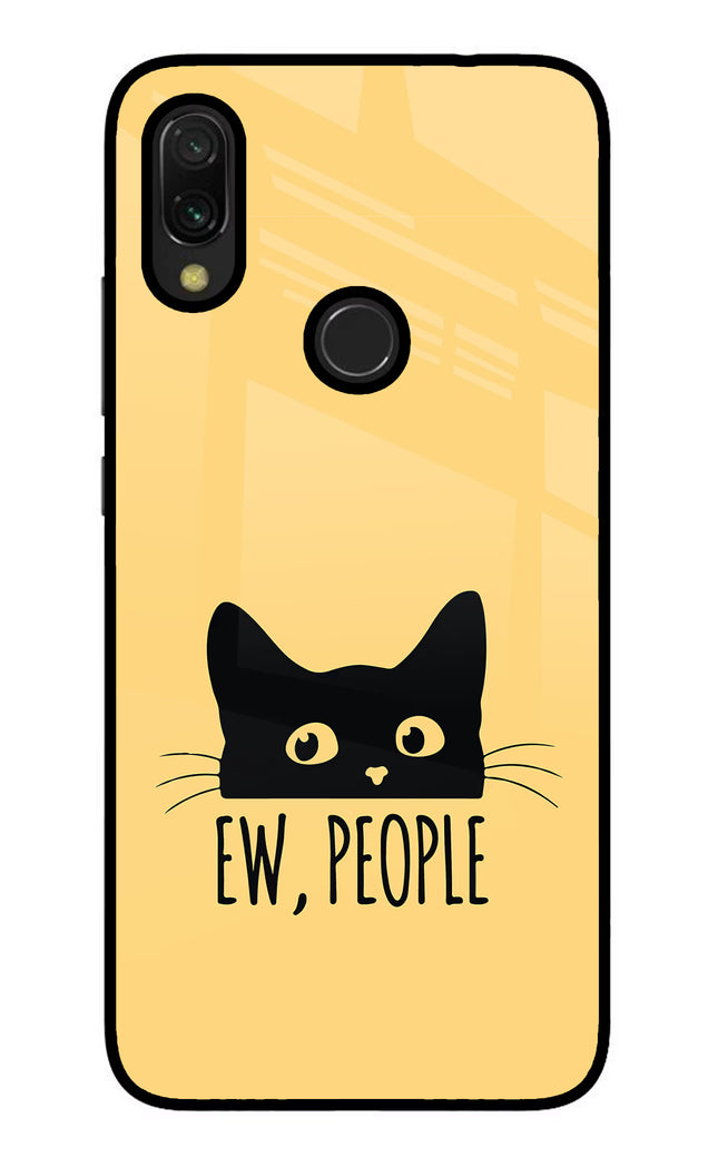 Ew People Catitude Redmi Y3 Glass Case Back Cover by Casekaro