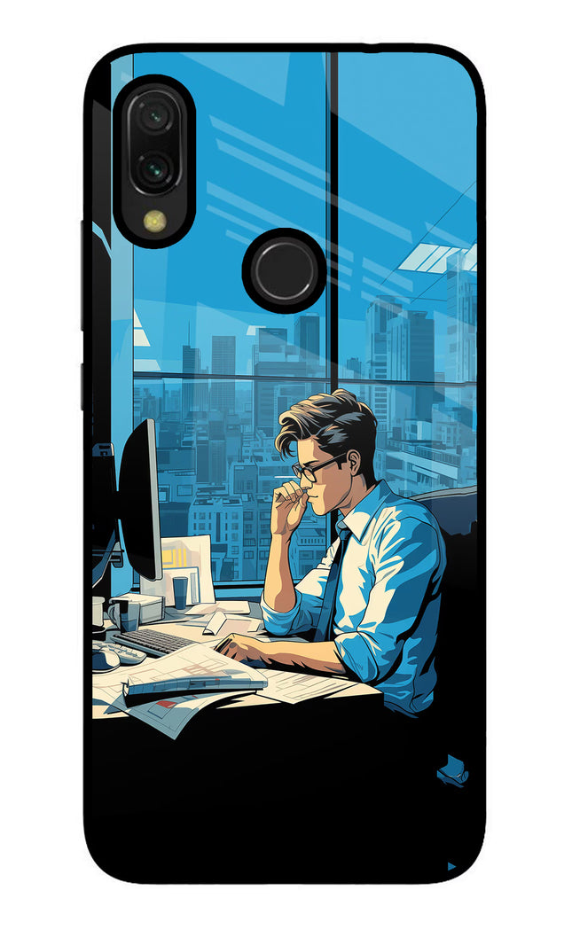 Focused Hustler (AI Generated) Redmi Y3 Glass Case Back Cover by Casekaro