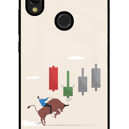 Bull Trading Momentum Redmi Y3 Glass Case Back Cover by Casekaro