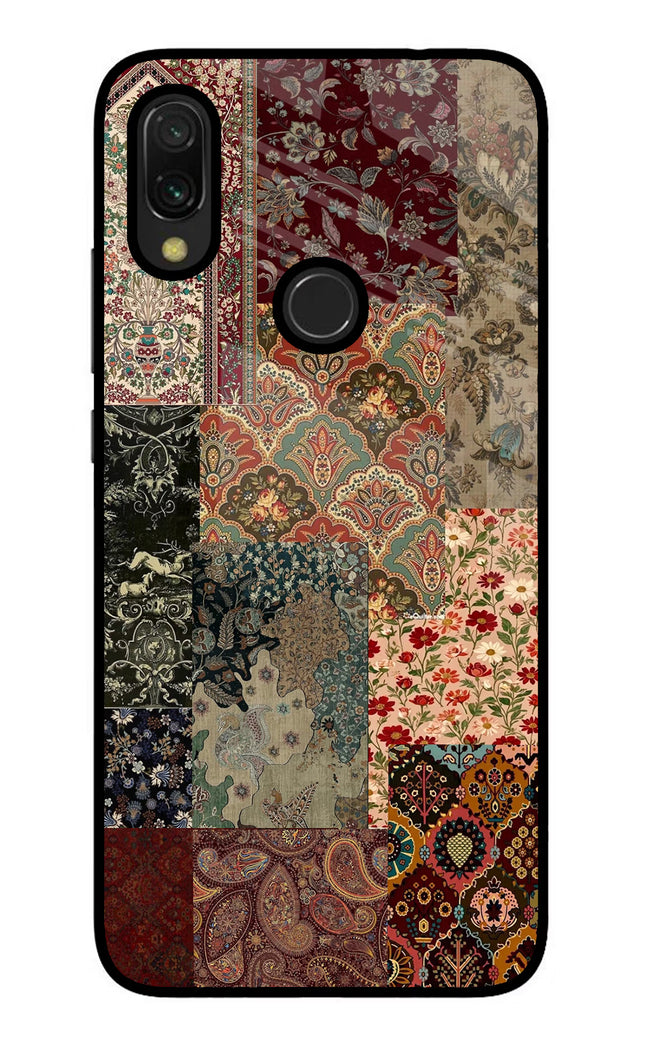Desi Print Redmi Y3 Glass Case Back Cover by Casekaro