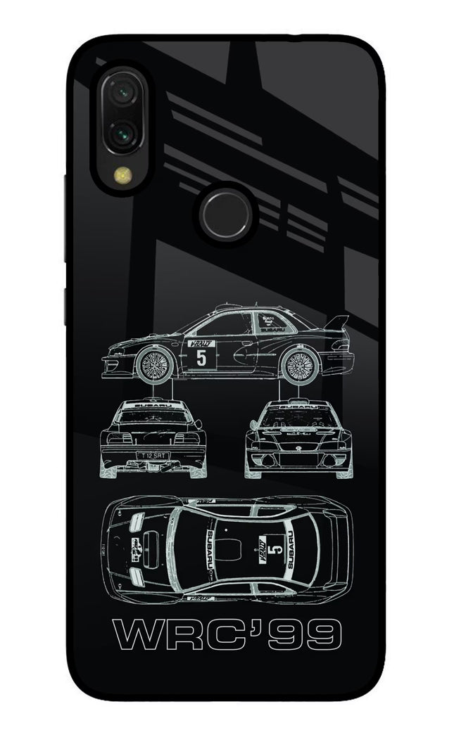 WRC'99 Redmi Y3 Glass Case Back Cover by Casekaro