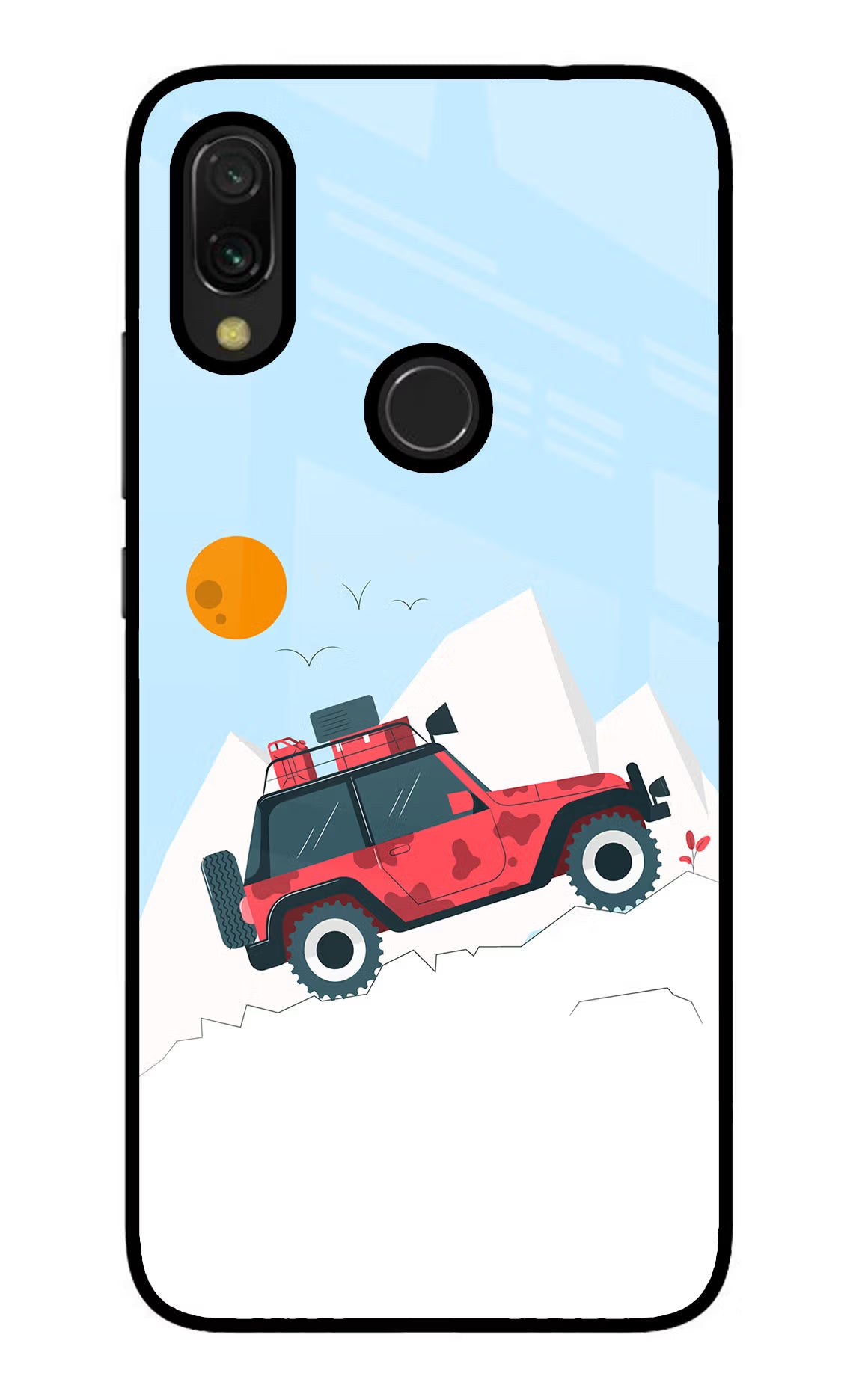Mountain Trail Beast Redmi Y3 Glass Case Back Cover by Casekaro