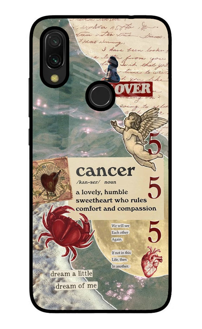 Cancer Zodiac Redmi Y3 Glass Case Back Cover by Casekaro