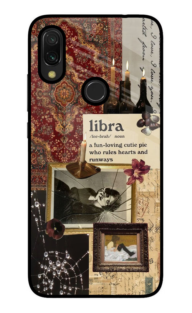 Libra Zodiac Redmi Y3 Glass Case Back Cover by Casekaro