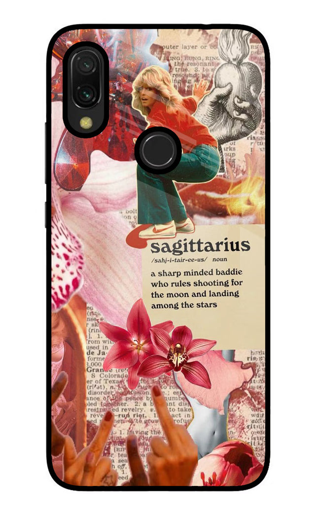 Sagittarius Zodiac Redmi Y3 Glass Case Back Cover by Casekaro