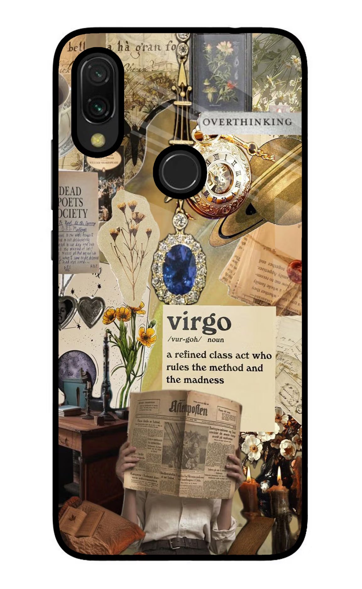 Virgo Zodiac Redmi Y3 Glass Case