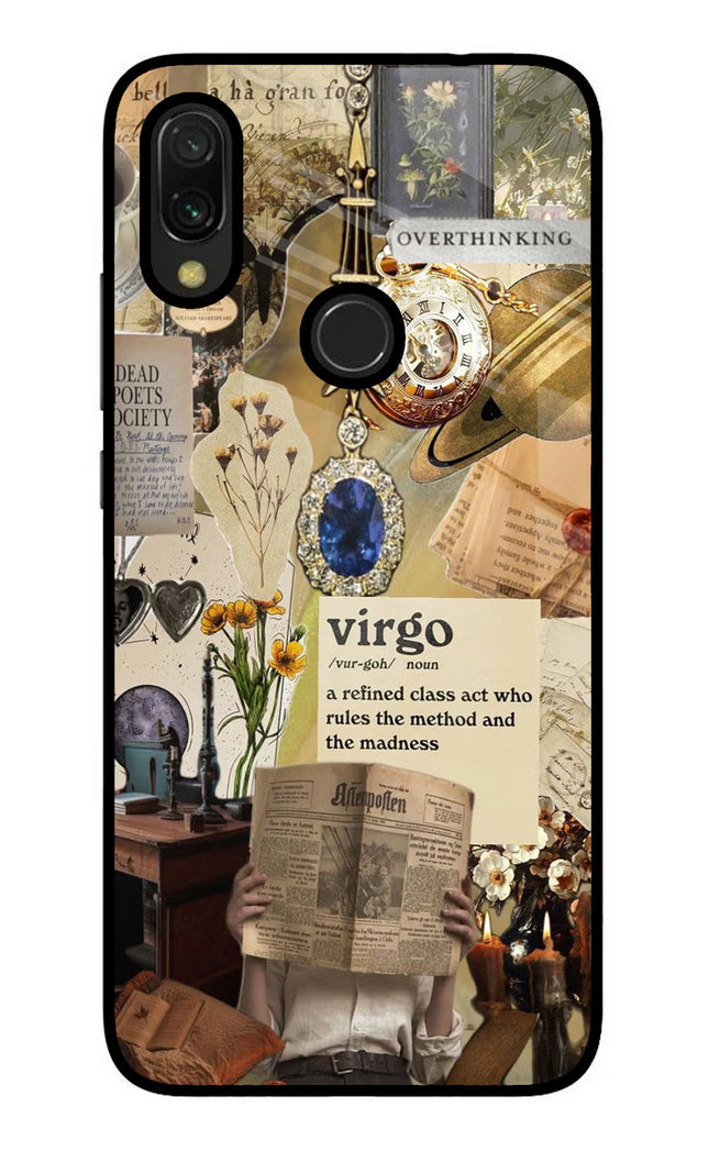 Virgo Zodiac Redmi Y3 Glass Case Back Cover by Casekaro