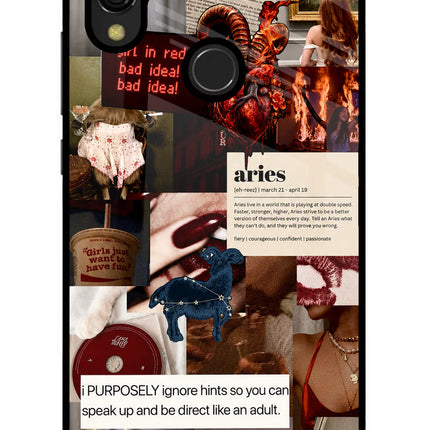 Zodiac Aries Redmi Y3 Glass Case Back Cover by Casekaro