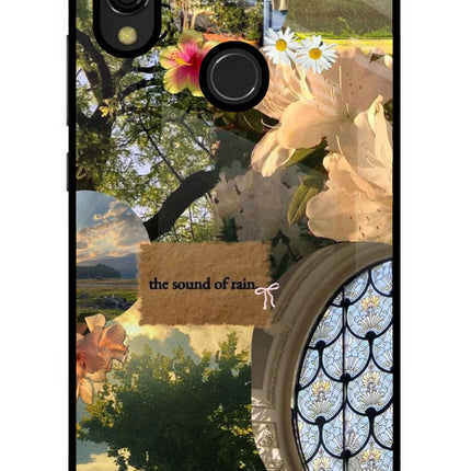 Rain Redmi Y3 Glass Case Back Cover by Casekaro