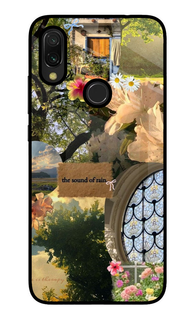 Rain Redmi Y3 Glass Case Back Cover by Casekaro
