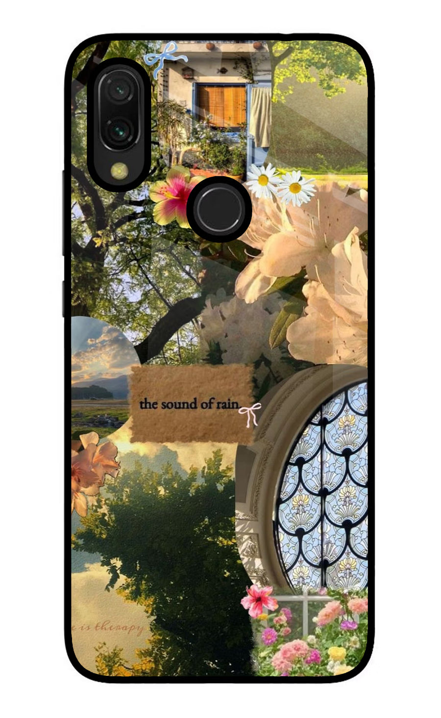 Rain Redmi Y3 Back Cover, Glass case