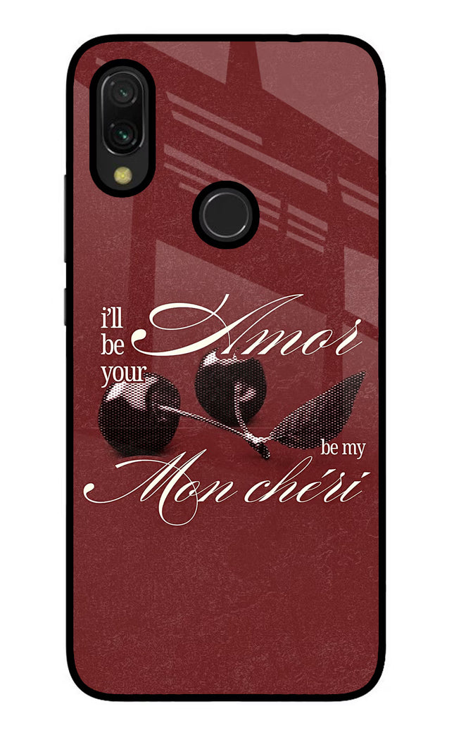 Velvet Cherry Redmi Y3 Glass Case Back Cover by Casekaro