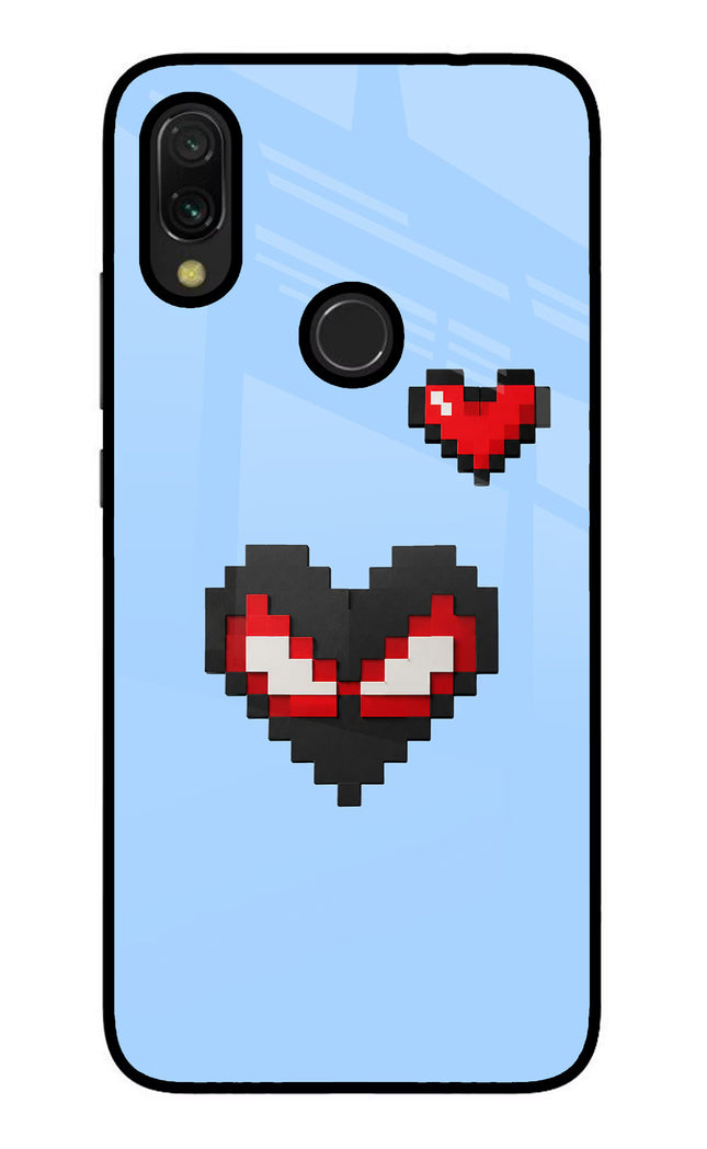 Peter Heart Redmi Y3 Glass Case Back Cover by Casekaro