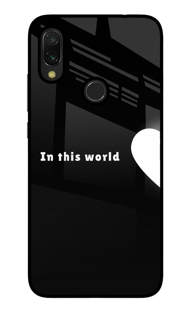 This World Redmi Y3 Glass Case Back Cover by Casekaro