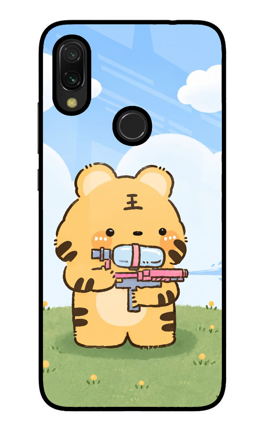 Tiger Treat Redmi Y3 Back Cover, Glass case
