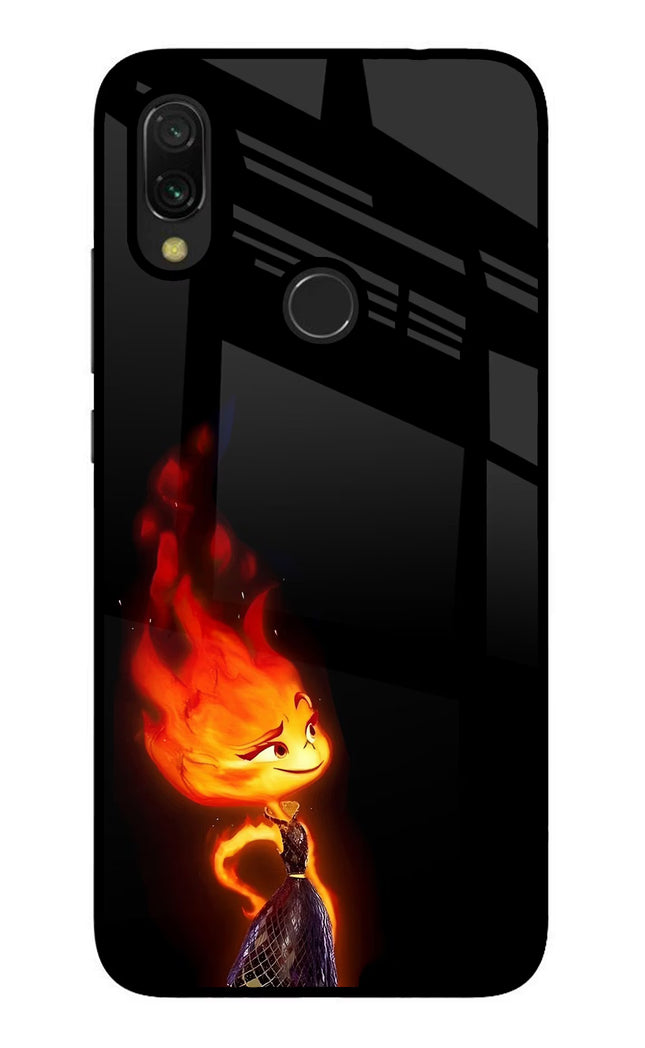 Ember Flame Redmi Y3 Glass Case Back Cover by Casekaro
