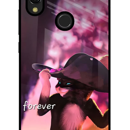 Forever Cat Redmi Y3 Glass Case Back Cover by Casekaro