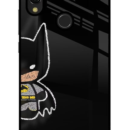 Bat Kitty Redmi Y3 Glass Case Back Cover by Casekaro