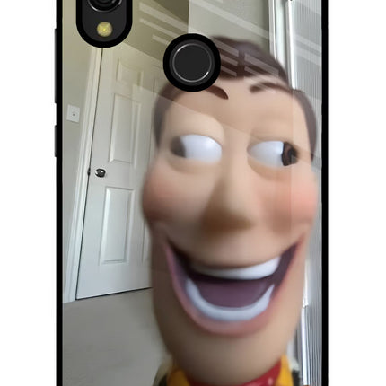 Side Eye Woody Redmi Y3 Glass Case Back Cover by Casekaro