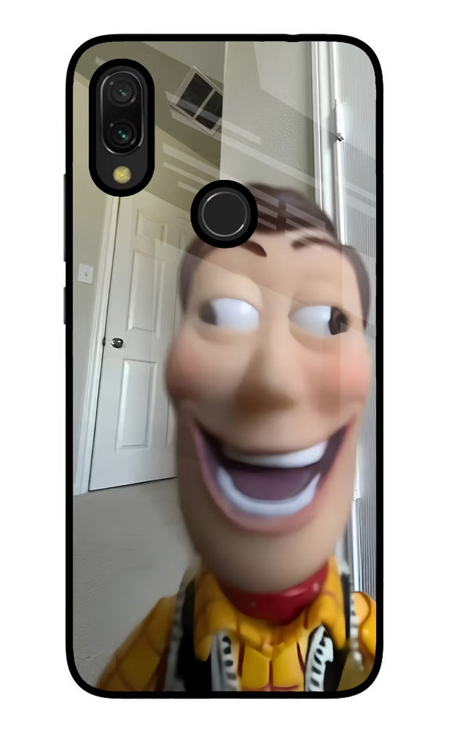 Side Eye Woody Redmi Y3 Glass Case Back Cover by Casekaro