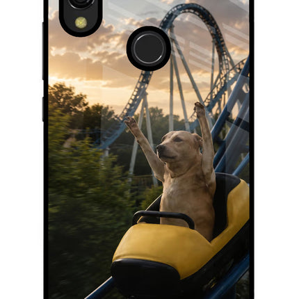 Rollercoaster Dog Redmi Y3 Glass Case