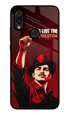 Bhagat Singh Revolution Redmi Y3 Glass Case