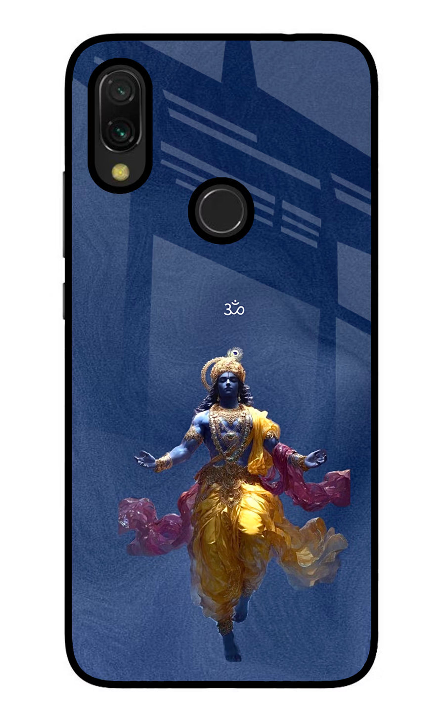Cosmic Krishna Redmi Y3 Back Cover, Glass case