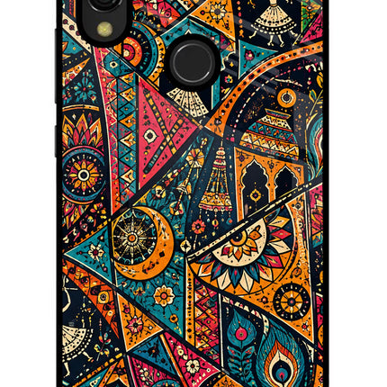 Folk Print Redmi Y3 Glass Case