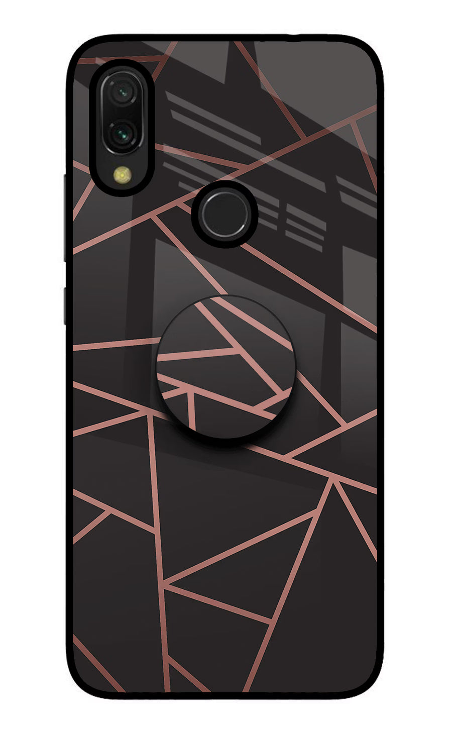 Geometric Pattern Redmi Y3 Pop Case, Glass case