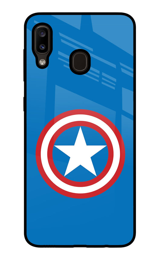 Captain America Logo Samsung A20/M10s Glass Case