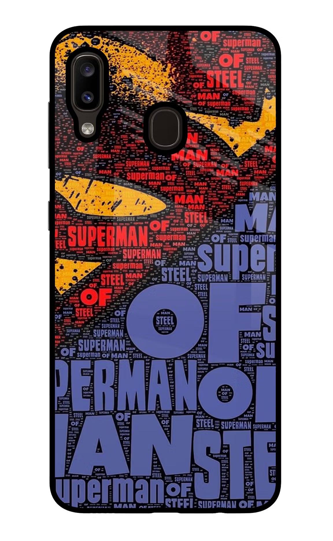 Superman Samsung A20/M10s Glass Case Back Cover by Casekaro