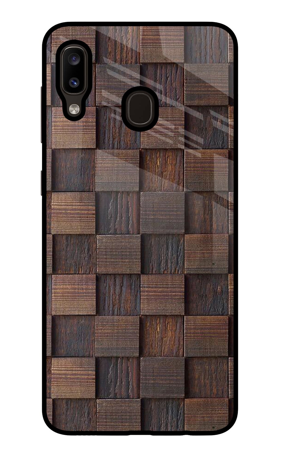 Wooden Cube Design Samsung A20/M10s Back Cover