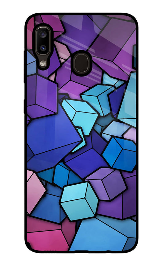 Cubic Abstract Samsung A20/M10s Glass Case
