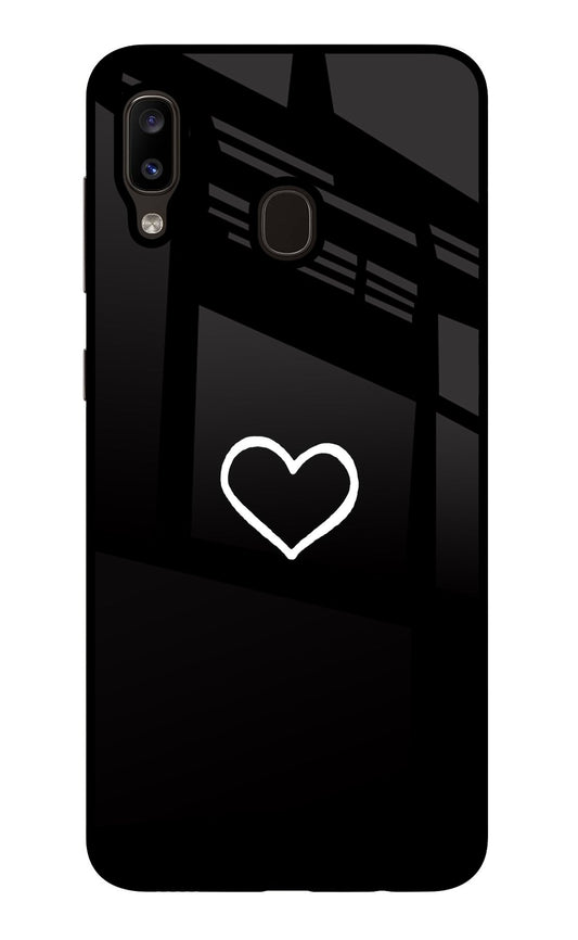 Heart Samsung A20/M10s Glass Case