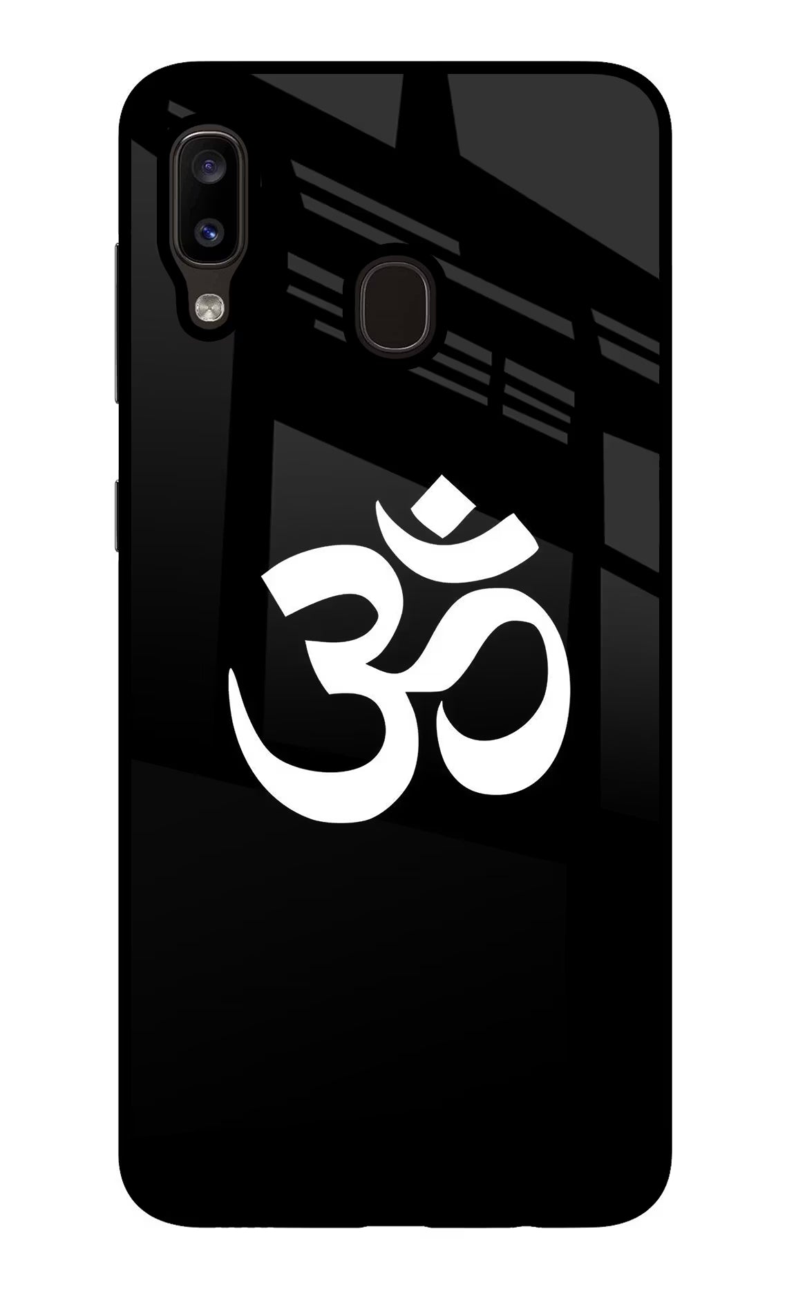Om Samsung A20/M10s Glass Case Back Cover by Casekaro