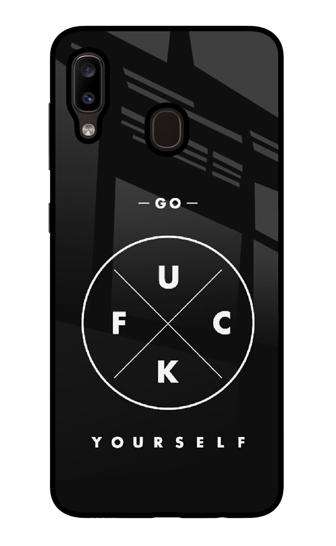 Go Fuck Yourself Samsung A20/M10s Glass Case Back Cover by Casekaro