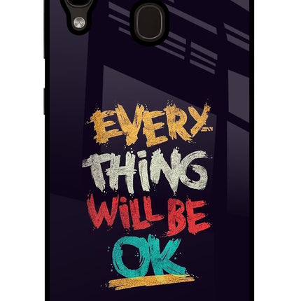 Everything Will Be Ok Samsung A20/M10s Glass Case Back Cover by Casekaro