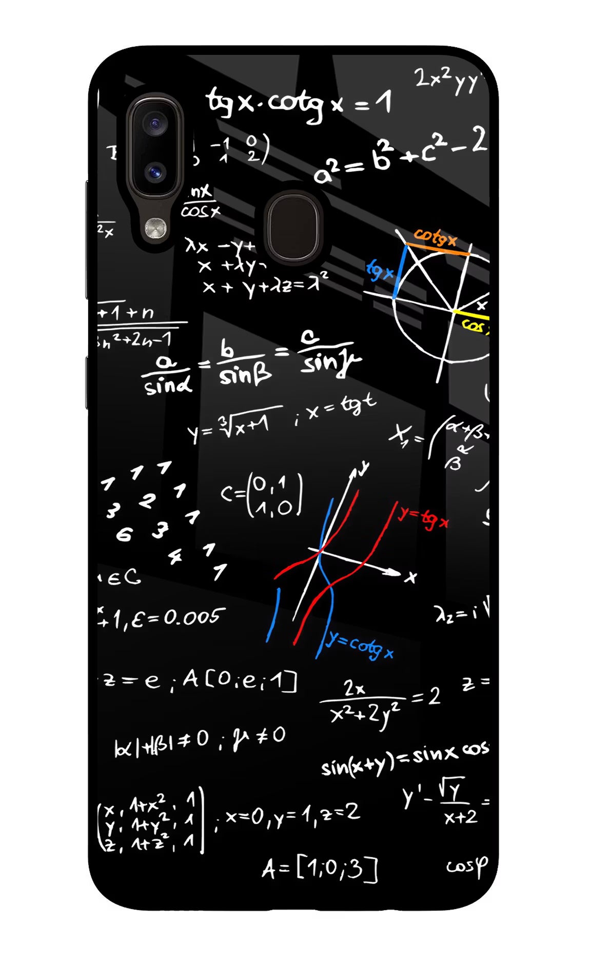 Mathematics Formula Samsung A20/M10s Glass Case Back Cover by Casekaro