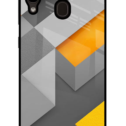 Abstract Samsung A20/M10s Glass Case Back Cover by Casekaro