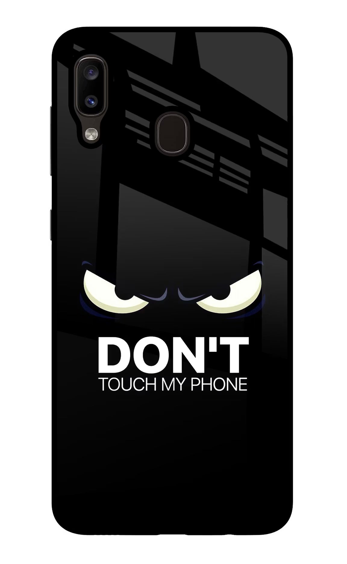 Don'T Touch My Phone Samsung A20/M10s Glass Case Back Cover by Casekaro
